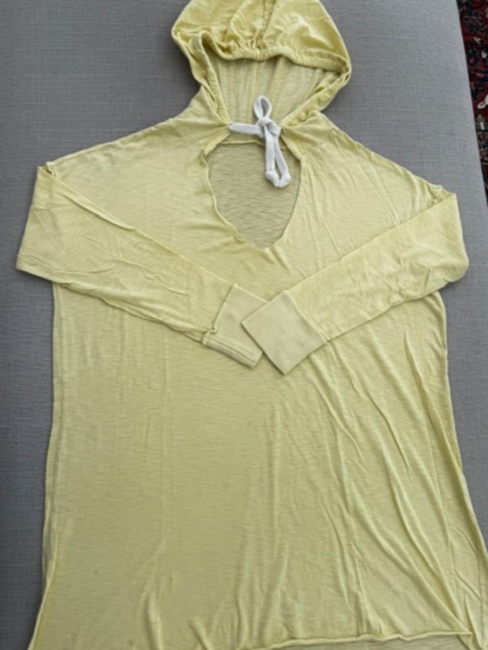 R & R Surplus Size Medium Yellow  ~Soft Cotton ~ Hoody  Long Sleeve Top